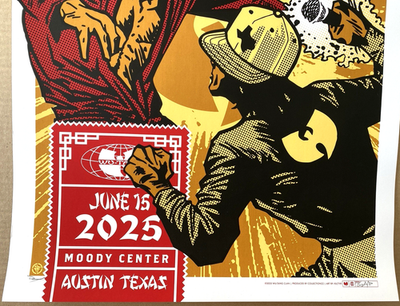 OFFICIAL WU-TANG CLAN Austin TX June 15 2025 AP Poster SIGNED