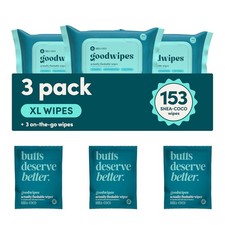 goodwipes Flushable Butt Wipes - Vitamin E  Aloe - Sewer  Septic Safe - Adult