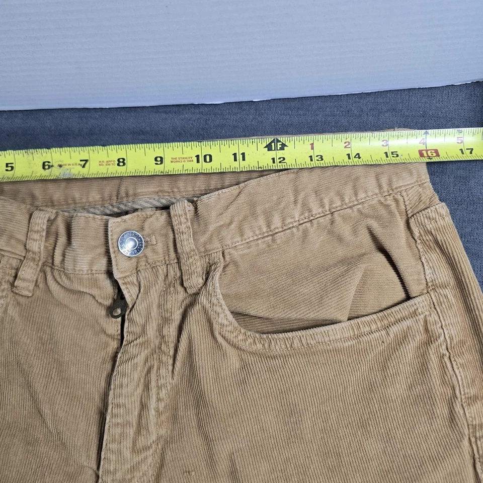 Brooks Brothers Red Fleece Pants Mens 32x32 Tan Corduroy 5 Pocket Straight Leg - Image 4 of 4