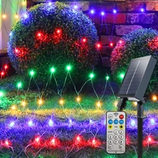 264 LED Luces Solares De Red 9.9 x 6.6 Pies Multicolor Navidad Para Exteriores