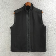 Kenneth Cole Vest Mens Medium Regular Full Zip Sleeveless Casual Mock Neck Black