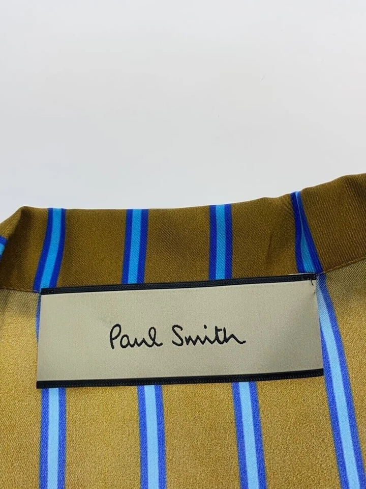 Camisa Paul Smith Seda Rayas Manga Larga 40 Caqui Usada Foto 3 de 4