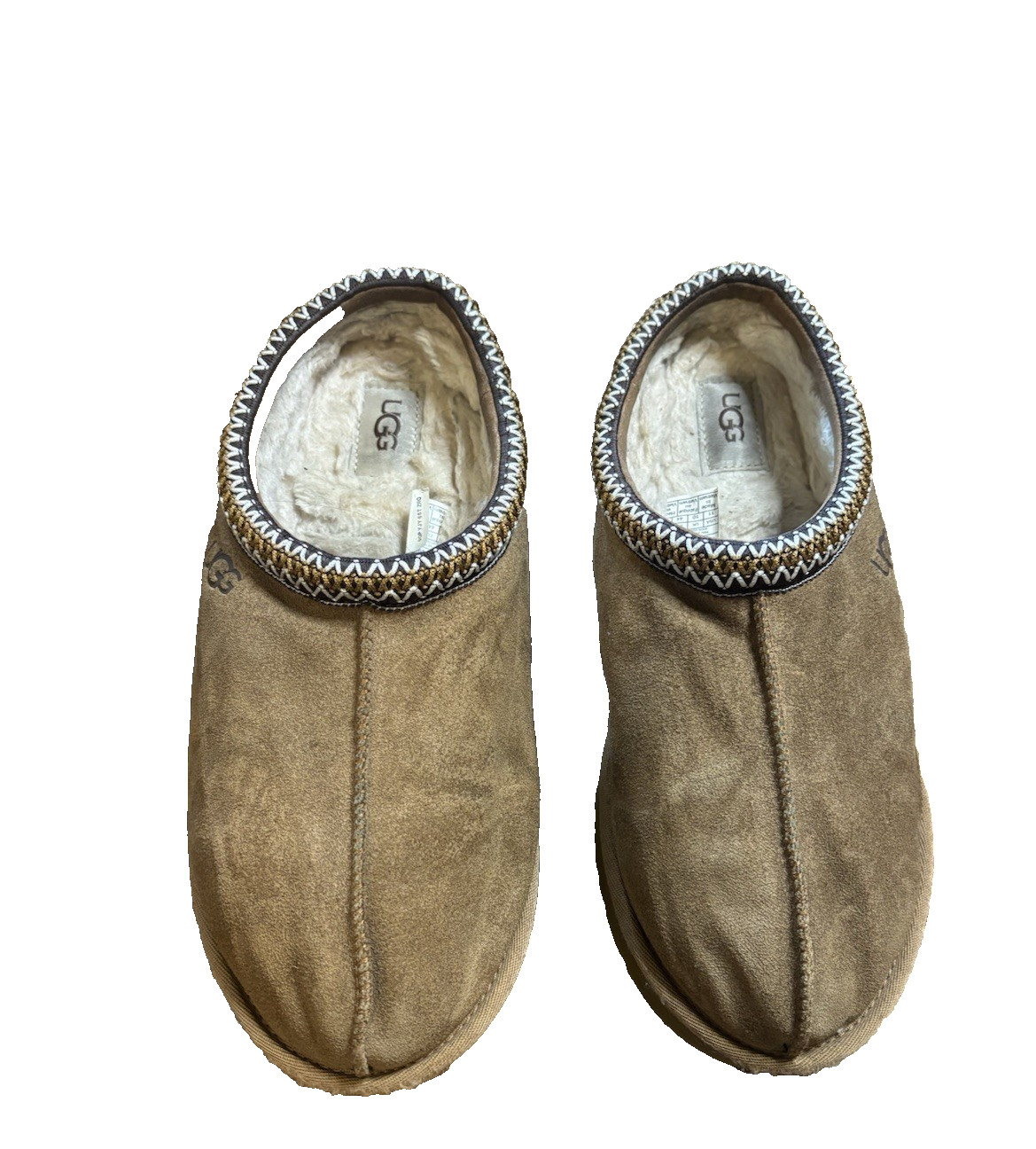 Brown classic UGG tasman slippers women's size 11 Chestnut Suede Sheepskin Lined