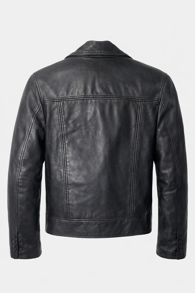 Topshop Black Lamb Leather Moto Jacket Women's Sz 4 Small