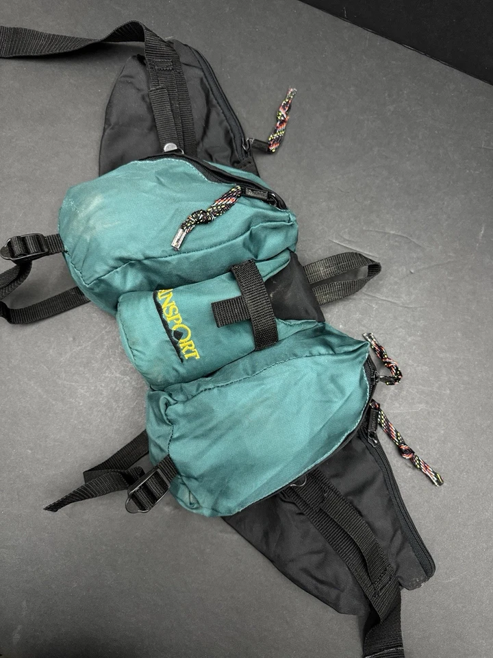 Fanny Pack Stan Sport винтажный туризм Deluxe бутылка перевозчик талии сумка зеленый черный - Изображение 2 из 4