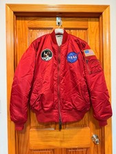 NEW Alpha Industries NASA Red Bomber Jacket - Men Size 2XL - Double Extra Large