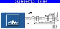 ATE 24.5169-0475.3 Bremsschlauch Vorderachse Vorne FüR BMW
