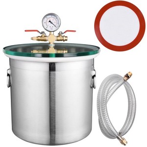 5-Gallon Stainless Steel Vacuum Chamber Urethanes Silicones Degassing Closeout