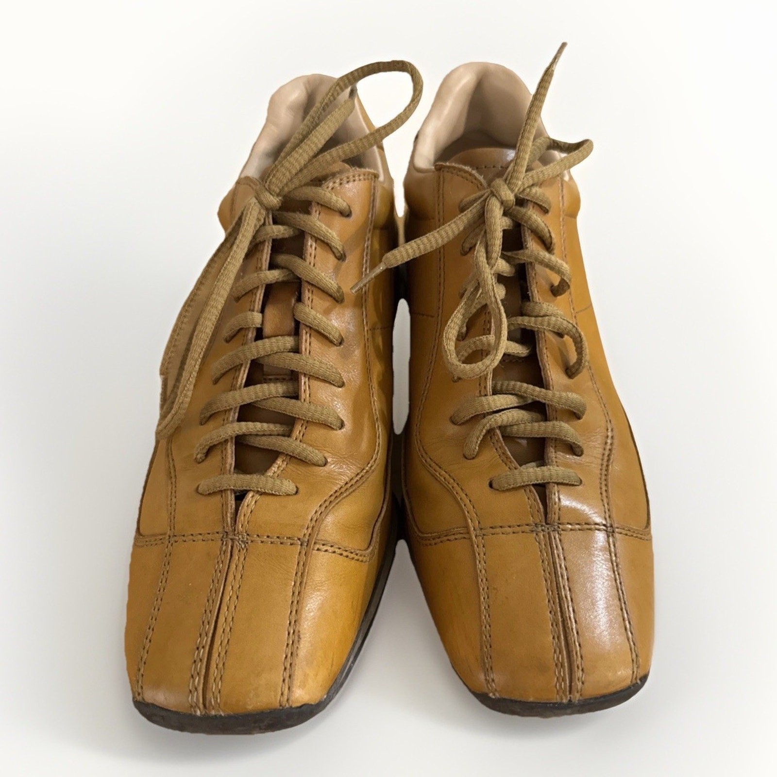 Prada Shoes Men's Sport Golden Classic Luxury Sneakers Size 8 UK 7 thumbnail 4