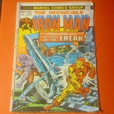 Invincible Iron Man #67 Iron Man The Freak Fury Bronze Age Comic Marvel 1974