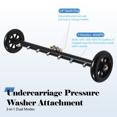 #ad #ad 4000PSI Pressure Washer Undercarriage Car Cleaner Underbody Wash Broom New $38.69