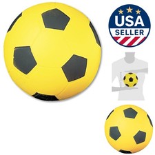 Classic Yellow and Black Foam Soccer Ball Size 4 - Ideal for Indoor/Outdoor Use