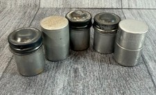 Vintage Metal Film Canisters lot of 5 - Ansco and Unmarked