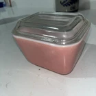 Vintage PYREX Flamingo Pink 501 Set of Refrigerator Dish With Lid Free Shipping