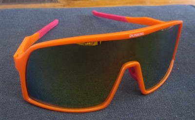 Dunkin Donuts ORANGE Pink Pit Viper Sunglasses Rainbow Lenses Brand New