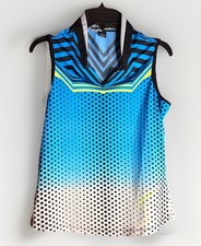 Jamie Sadock Blue Dot Sleeveless Top Sz Small...