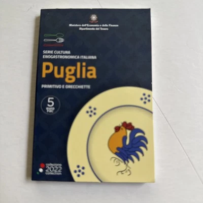 5 Euro Italien 2022 Puglia "PRIMITIVO E Orecchiette" Schöne Bild Münze - Bild 1 von 4