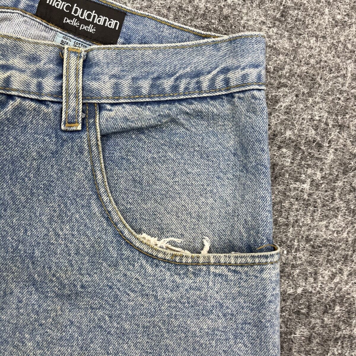 Pelle Pelle Jeans Mens 38 Blue Denim Y2K Baggy Skater Hip Pelle Pelle Jeans Mens 38 Blue Denim Y2K Baggy Skater Hip
