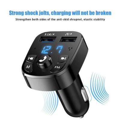 Car Wireless FM Transmitter Adapter Bluetooth 5.0 2USB PD Charger AUX Hands-Free