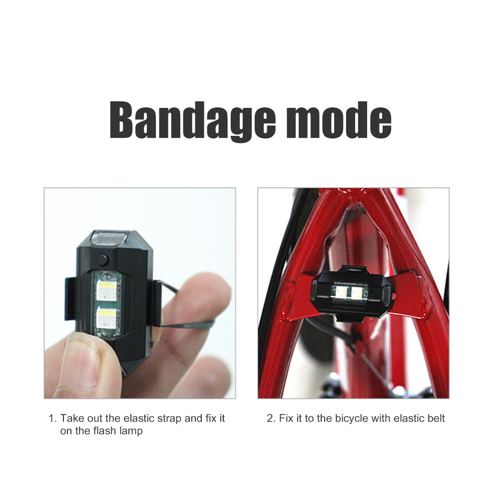 Led Aircraft Strobe Lights USB Charging Warning Lamp Waterproof for