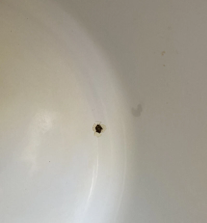 Olla De Colección Copco 5 Qt Azul Blanco Rayas Esmalte Sam Lebowitz Diseño España CHIPPED Foto 4 de 4