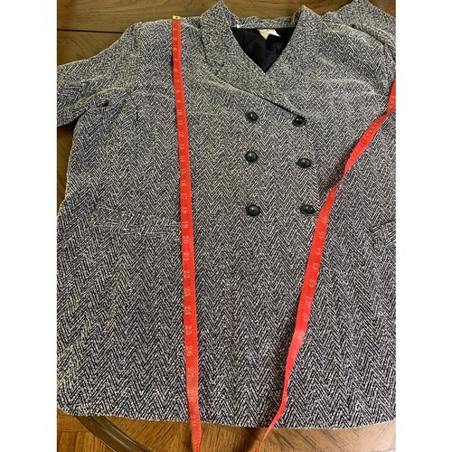 VINTAGE ASHLEY STEWART DAMEN BLAZER MIT FISCHGRÄTMUSTER GRÖSSE 26 - Bild 10 von 11