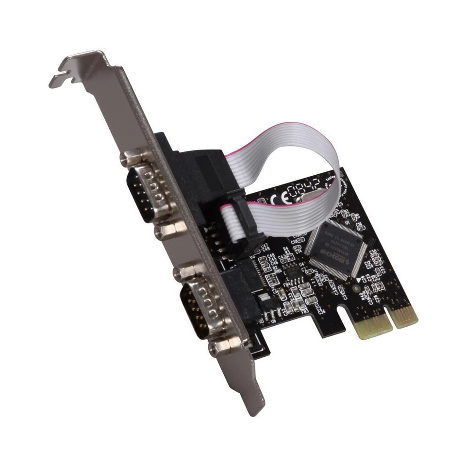 SYBA PCI-Express 2-Port DB9 RS232 Serial Card -  RoHS Model SD-PEX15022 - Image 2 of 4