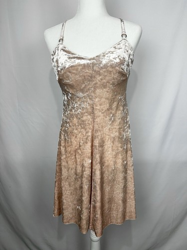 Calvin Klein Pink Crushed Velvet Skater Dress Size 6