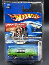 2006 Hot Wheels GREEN 70 PLYMOUTH SUPER BIRD Faster Than Ever FTE wheels