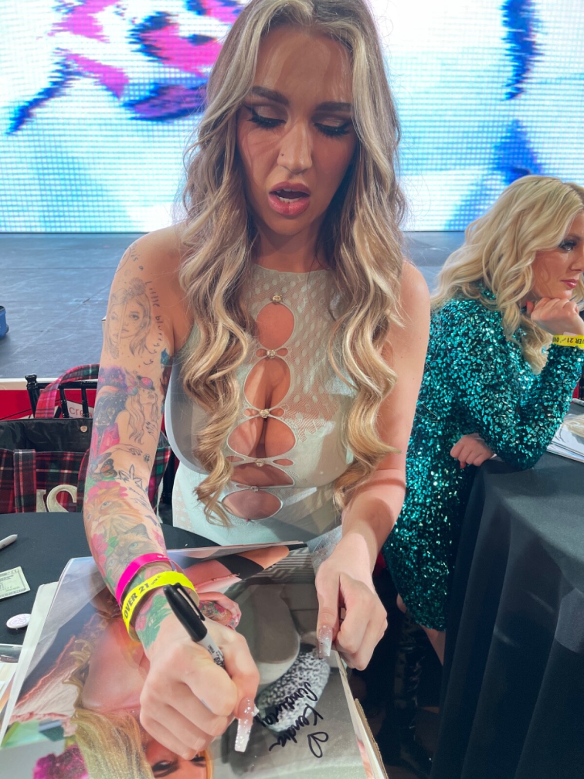 Kendra Sunderland Nude Signed 11x14 Photo Adult Model COA Exact Video