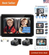 Compact Baby Car Mirror with Dual IR Cameras  Easy Installation - Universal Fit