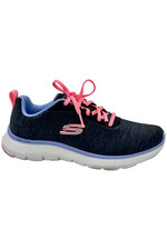 Skechers Flex Appeal Washable Lace-Up Sneaker Modern Times Black