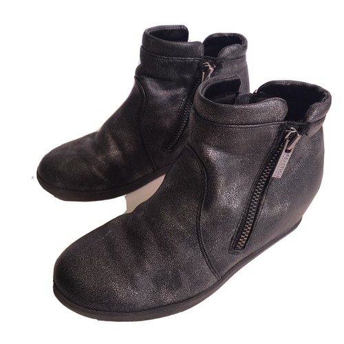Kenneth Cole Reaction Valentina Mädchen Stiefel Booties Schuhe Gr. 2 schwarz silber