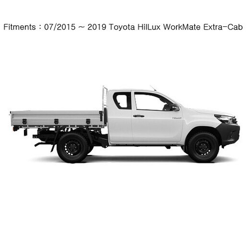 Weather shields with Dash mat Blue Edge for 09/2015 ~2019 Toyota Hilux Extra Cab - Picture 12 of 12