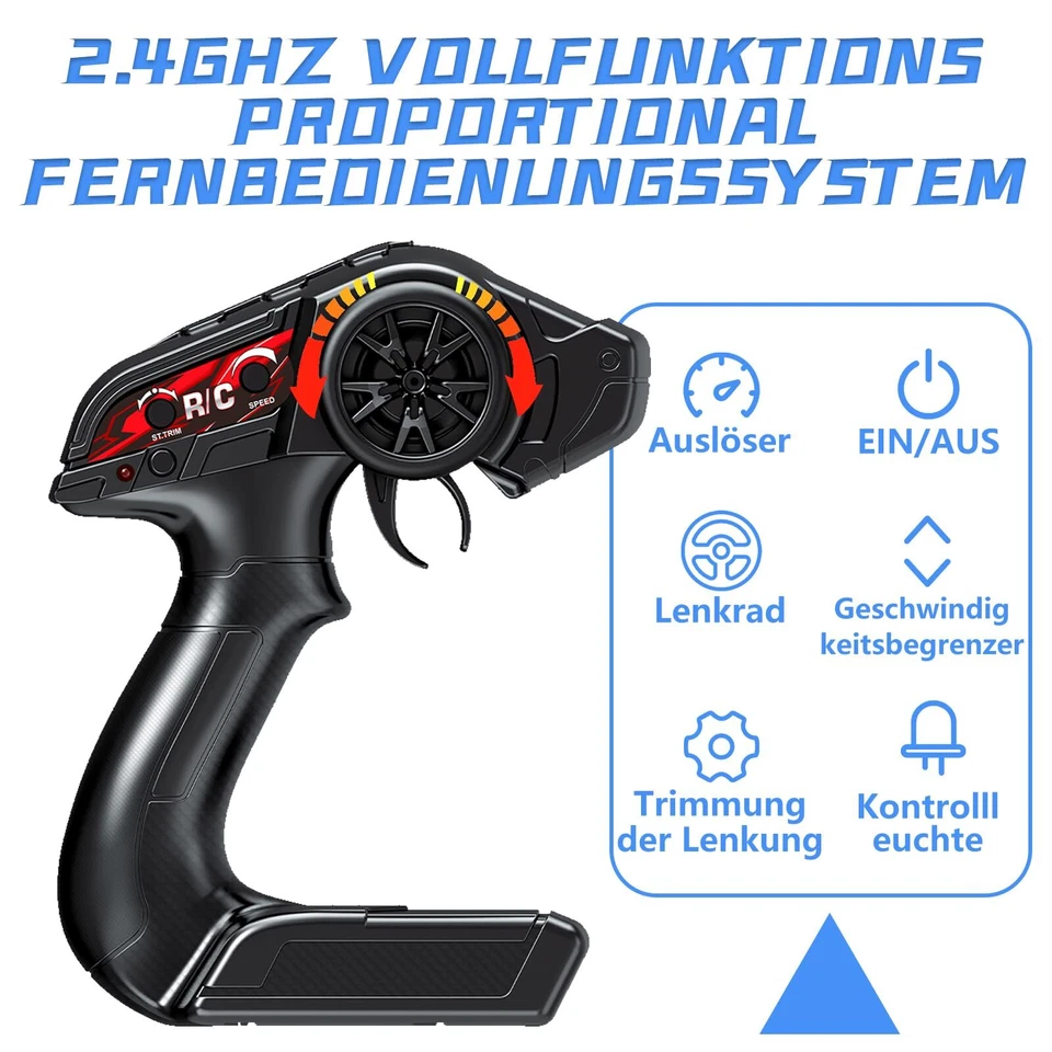 Ferngesteuertes Auto 24 GHz 118 Offroad RC Auto 40 km/h 4WD Schnelles Fernges... - Bild 4 von 4