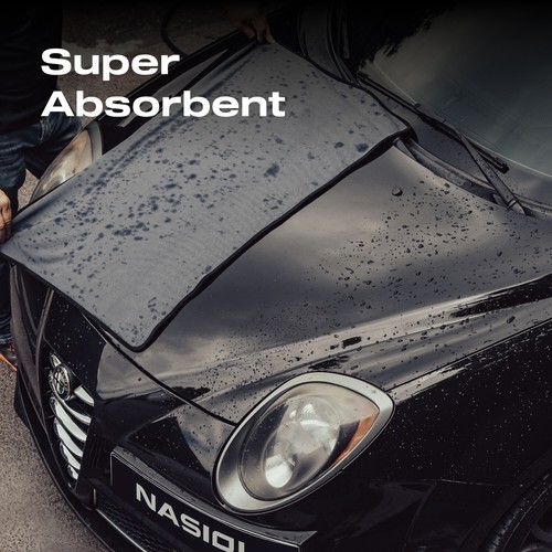 Nasiol Car Drying Towel 60X90 cm, 600 gsm - Water Absorbing Microfiber EVO Towel - 第 4/9 張圖片
