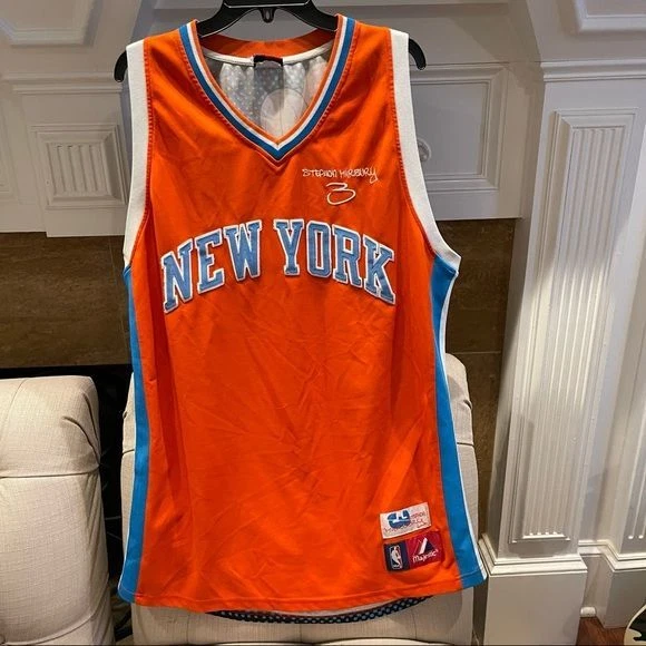 Camiseta RARA STEPHON MARBURY #33 New York Knicks tamanho XL NBA NY foto - Imagem 2 de 4