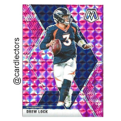 2020 Panini Mosaic Football DREW LOCK #66 Pink Camo PRIZM Parallel SP BRONCOS - Foto 1 di 2