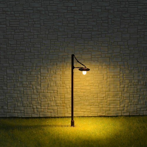 10 x OO / HO scale LED street light model train path lamp post + resistor #R7BR - Picture 3 of 4