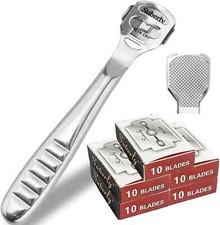 52 Pcs Callus Shaver Set,1 Stainless Steel Foot Razor with 50 Replacement Slices