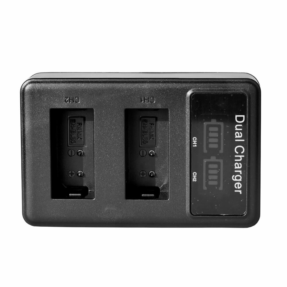 2x ENEL20 Battery +Charger for Nikon J1 J2 J3 S1 V3 ENEL20A Coolpix
