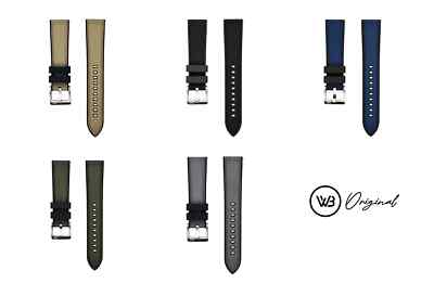WB Original Segeltuch/Kautschuk Hybrid-Uhrenarmband - 5 Farben - 20 mm, 22 mm