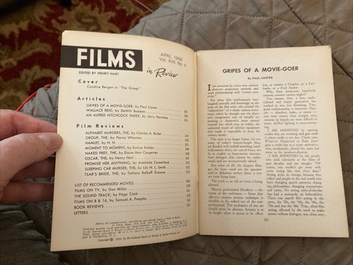 Movies digest Mag, Films In Review, 4/1966, Hitchcock Films, VG+ - Picture 4 of 6
