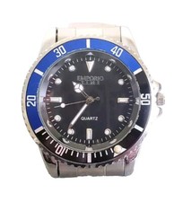 Orologio Uomo Emporio Ora Quarzo Blu & Nero – Batteria Nuovo – Molto Condizioni