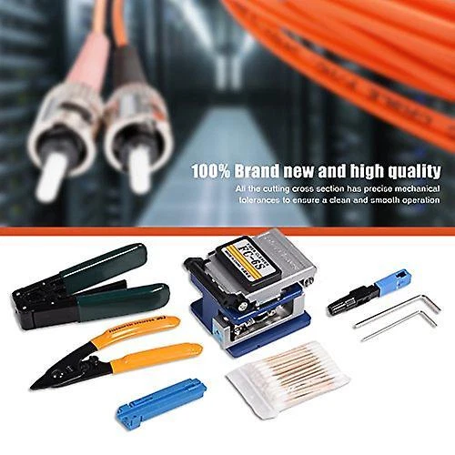 FTTH Splicing Splice Fiber Optic Stripping Tool Kit Set With Fiber Cleaver - Image 2 of 4