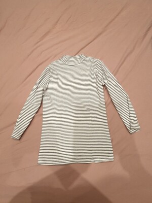 F&F: PULLOVER mit 3/4-Ärmeln und leichtem ROLLKRAGENANSATZ aus100%BAUMWOLLE/158.