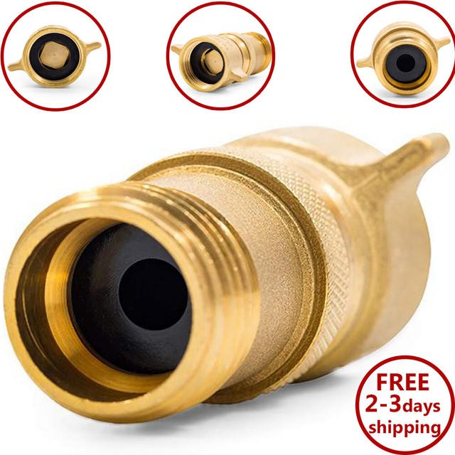 RV Brass Inline Water Pressure Regulator Camper Lead Free Reducer Gauge