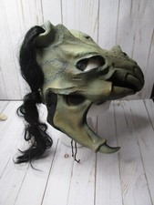 F Vintage Halloween Scary Creature Mask Paper Magic Group Head Face Costume 1996