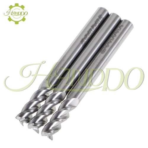 3 Pcs 3/16" 3 Flute 2" Overall Length Regular Carbide End Mill New - Picture 6 of 8