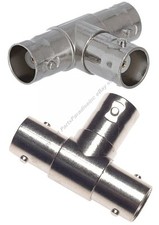 BNC T/Y all Female/FFF/Jack cable/cord splitter Adapter Video/Camera/DSR/CCTV